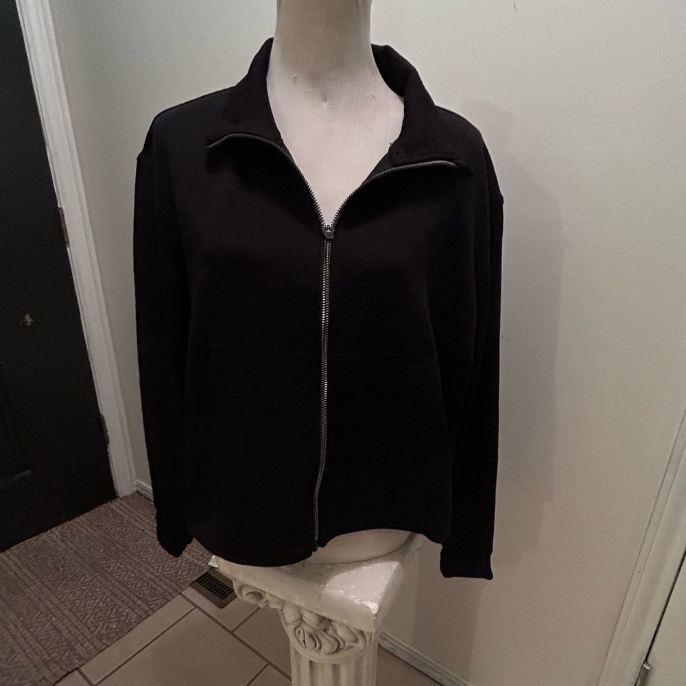 50%offw❤️ New Nine West active black full zip blazer jacket pocket $62